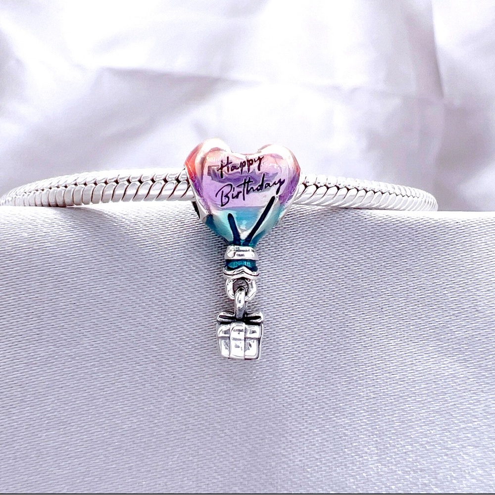 PANDORA Happy Birthday Air Ballon Charm w/Box